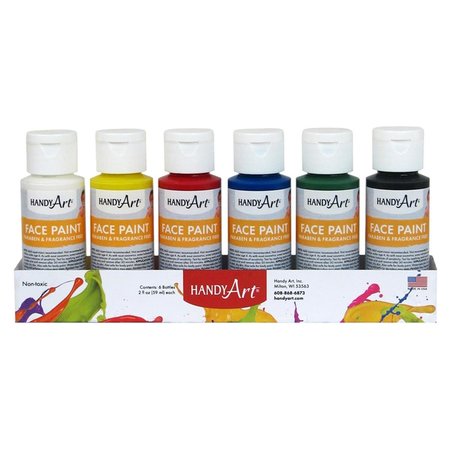 ROCK PAINT & HANDY ART Rock Paint & Handy Art RPC882555-2 2 oz Washable Face Paint Kit Bottles - 6 Per Set - Set of 2 RPC882555-2